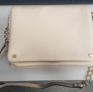 Street level beige crossbody fold over purse